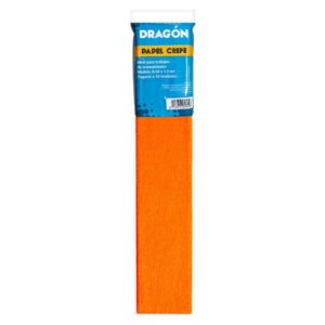 Papel Crepé Naranja Fosforescente Paquete X 10 Und