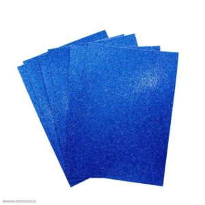 Papel Escarchado A4 280 G Azul Paquete X 6 Und Papel Escarchado A4 280 G Azul Paquete X 6 Und