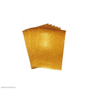 Papel Escarchado A4 280 G Dorado Paquete X 6 Und