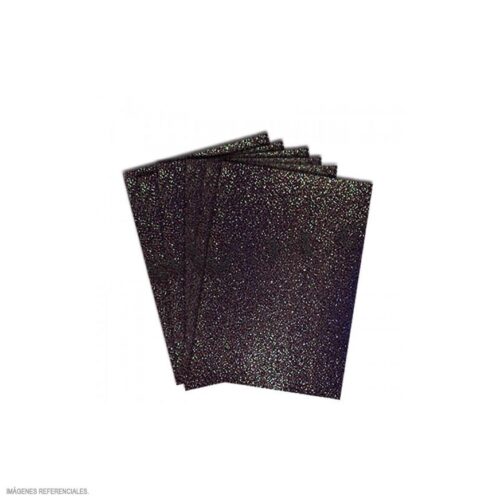 Papel Escarchado A4 280 G Negro Paquete X 6 Und