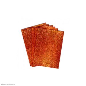 Papel Escarchado A4 280 G Naranja Paquete X 6 Und