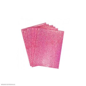 Papel Escarchado A4 280 G Rosado Paquete X 6 Und