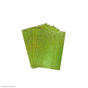 Papel Escarchado A4 280 G Verde Limón Paquete X 6 Und