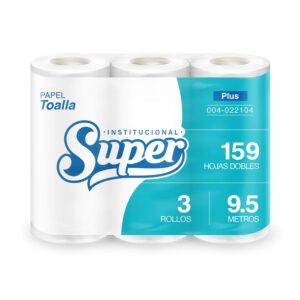 Papel Toalla Super Doble Hoja 9.5 M Paquete X 3 Und Papel Toalla Super Doble Hoja 9.5 M Paquete X 3 Und