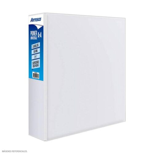 Pioner Universal Artesco A4 3 Anillos 65 Mm Blanco