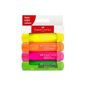 Plumon Resaltador Faber Castell 46 X4 Neon 254644 Plumon Resaltador Faber Castell 46 X4 Neon 254644