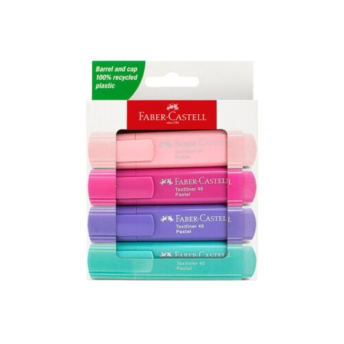 Plumon Resaltador Faber Castell 46 X4 Pastel 254654