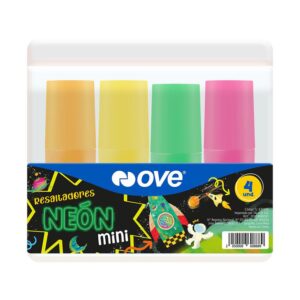 Mini Plumón Resaltador Ove Neón X 4 Und