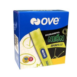 Plumon Resaltador Ove Amarillo Neon Caja X12