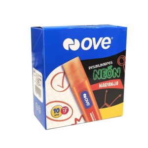 Plumon Resaltador Ove Naranja Neon Caja X12