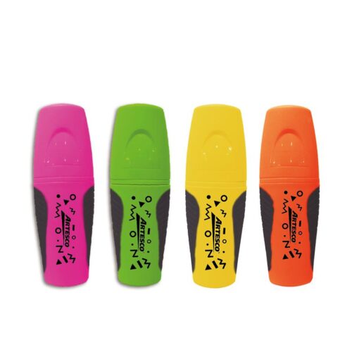 Mini Resaltador Artesco Grip Neón X 4 Und
