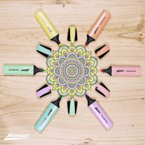 Resaltador Artesco Pastel X 6 Und