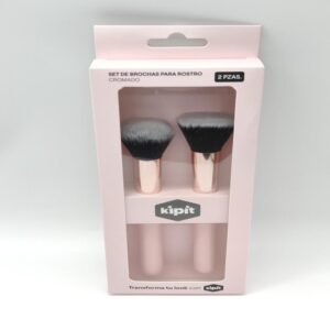 Set Brochas Rostro Cromado X 2 Un Kipit