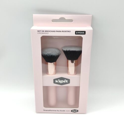 Set Brochas Rostro Cromado X 2 Un Kipit