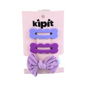 Set Liga C/Lazo+Ganchos Lila X 2Un Kipit