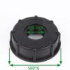 ADAPTADOR HEMBRA 2" TANQUE IBC A 3/4" 1/2" 1"