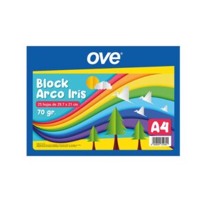 Block Arco Iris Ove A4 25 Hojas