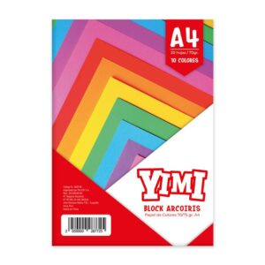 Block Arco Iris Yimi A4 20 Hojas 10 Colores