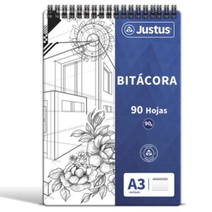 Block Bitácora Anillado Justus A3 90 Hojas Block Bitácora Anillado Justus A3 90 Hojas