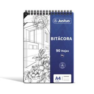 Block Bitácora Anillado Justus A4 90 Hojas Block Bitácora Anillado Justus A4 90 Hojas