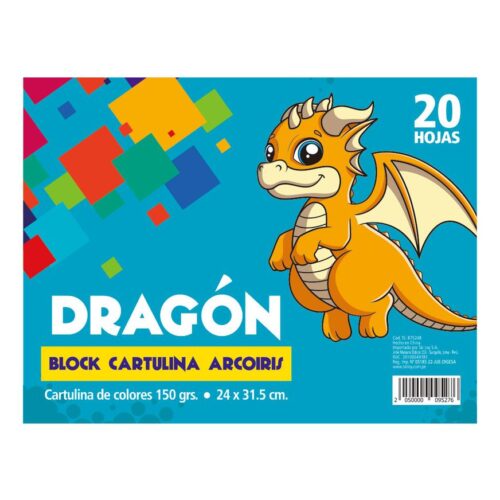 Block Cartulina Arco Iris Dragon 24 X 31.5 Cm 20 Hojas Block Cartulina Arco Iris Dragon 24 X 31.5 Cm 20 Hojas