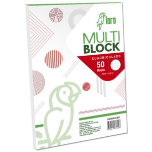 Block Cuadriculado Loro A4 50 Hojas Block Cuadriculado Loro A4 50 Hojas
