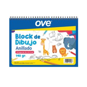 Block De Dibujo Anillado Ove 24 X 31.5 Cm 16 Hojas