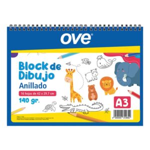 Block De Dibujo Anillado Ove A3 42 X 29.7 Cm 16 Hojas