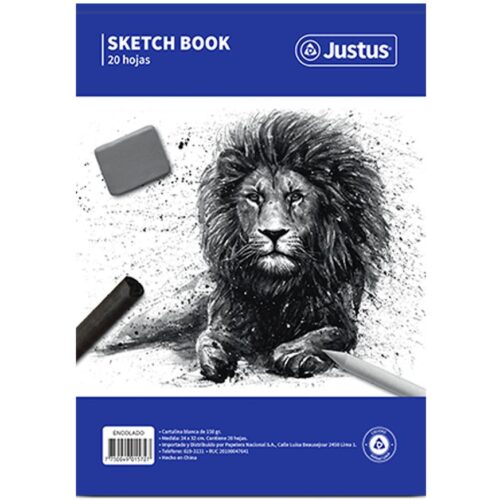 Block Dibujo Encolado Hombre Justus 20 Hojas Block Dibujo Encolado Hombre Justus 20 Hojas