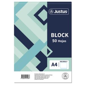 Block Decroly Justus A4 5 Perforaciones 50 Hojas Block Decroly Justus A4 5 Perforaciones 50 Hojas