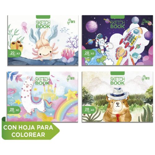 Block Dibujo Encolado Hombre Justus 20 Hojas