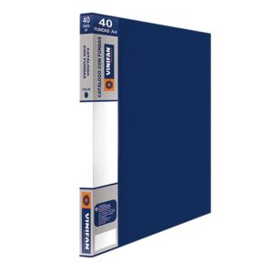 Carpeta Para Precio Vinifan A4 Azul X 40 Fundas