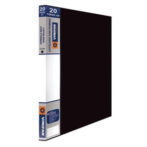 Carpeta Para Precio Vinifan A4 Negro X 20 Fundas