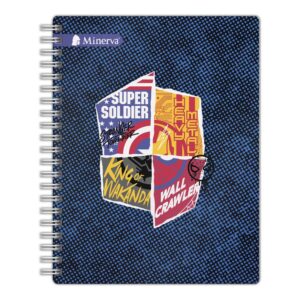 Cuaderno Anillado A4 150H Cuadriculado Marvel Icons Tapa Dura Minerva