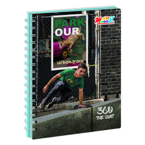 Cuaderno Anillado Cuadriculado Markbook A4 Diseño Hombre 160 Hojas