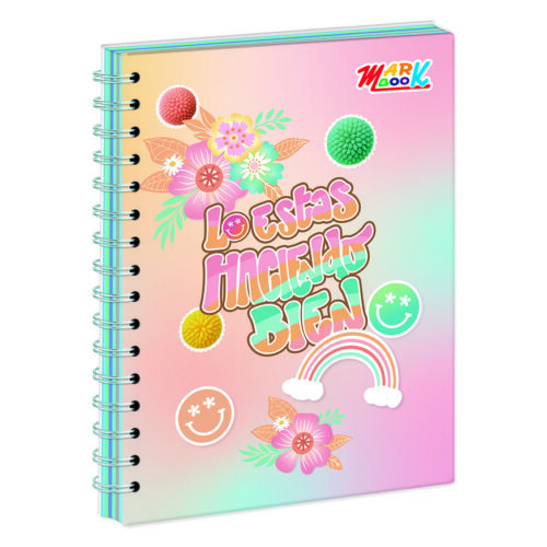 Cuaderno Anillado Cuadriculado Markbook A4 Diseño Mujer 160 Hojas