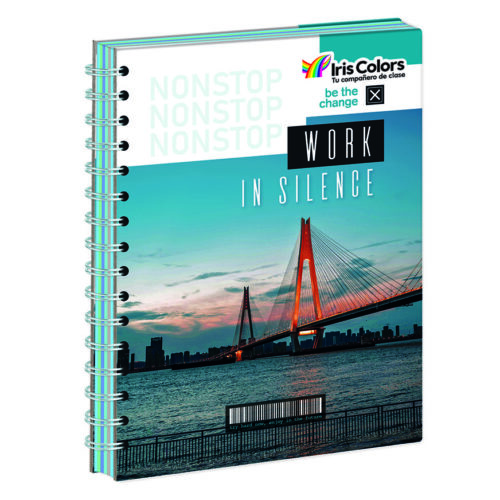 Cuaderno Cuadriculado Anillado Iris Color A4 Diseño Hombre Surtido 170 Hojas