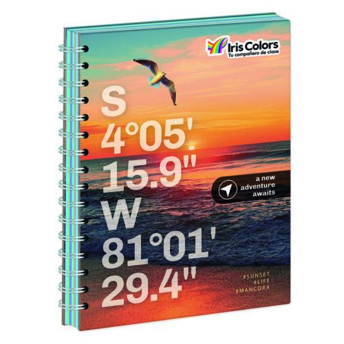 Cuaderno Cuadriculado Anillado Iris Color A4 Diseño Hombre Surtido 170 Hojas