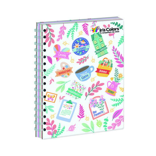 Cuaderno Cuadriculado Anillado Iris Color A5 Diseño Mujer Surtido 170 Hojas Cuaderno Cuadriculado Anillado Iris Color A5 Diseño Mujer Surtido 170 Hojas