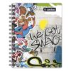 Cuaderno Cuadriculado Anillado Justus A4 Diseño Tapa Dura Surtido 160 Hojas