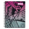 Cuaderno Cuadriculado Anillado Justus A4 Diseño Tapa Dura Surtido 160 Hojas