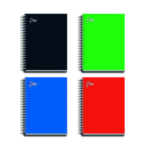 Cuaderno Cuadriculado Anillado Loro A4 Sólido Surtido 160 Hojas