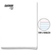 Cuaderno Deluxe A-4 100H Triple Renglón Con Sombra Central Solido College