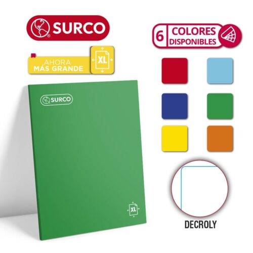 Cuaderno Deluxe 72H Decroly Solido Xl Surco Cuaderno Deluxe 72H Decroly Solido Xl Surco