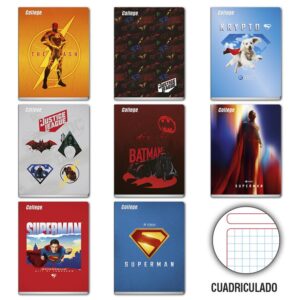 Cuaderno Deluxe 80H Cuadriculado Dc Comics College