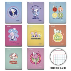 Cuaderno Deluxe 80H Rayado Snoopy College