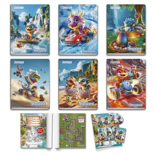 Cuaderno Deluxe A-4 80H Triple Raya Max Magic World College