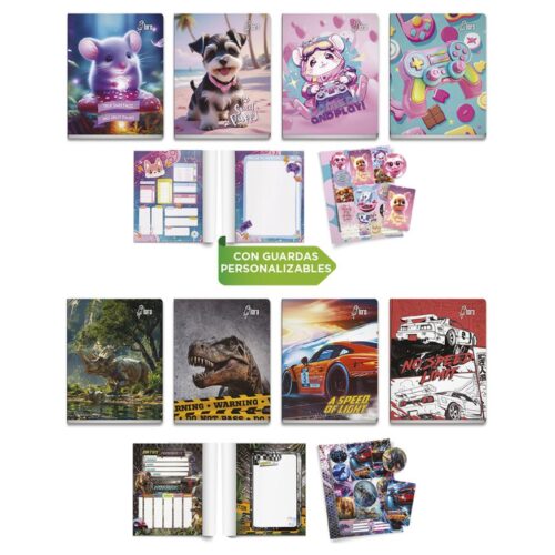 Cuaderno Deluxe A-4 88H Triple Renglón Con Sombra Central Diseño Primaria Loro Cuaderno Deluxe A-4 88H Triple Renglón Con Sombra Central Diseño Primaria Loro