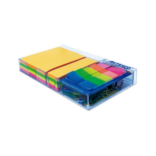 Dispensador De Notas Adhesivas+Clips Artesco