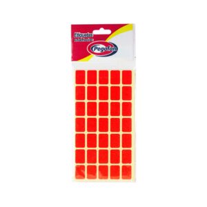 Etiqueta Para Precio Pegafan 1319 Rojo Fosforescente Sobre X 500 Und